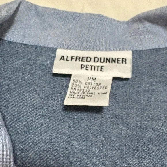 Alfred Dunner Light Blue Denim Vest with Embroidery - Picture 4 of 4